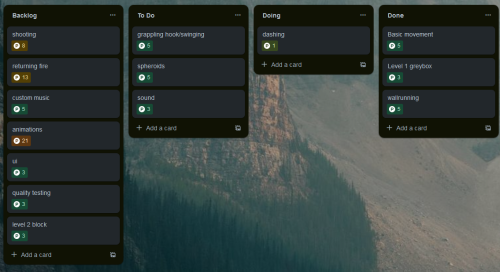 Scrum cards on Trello
